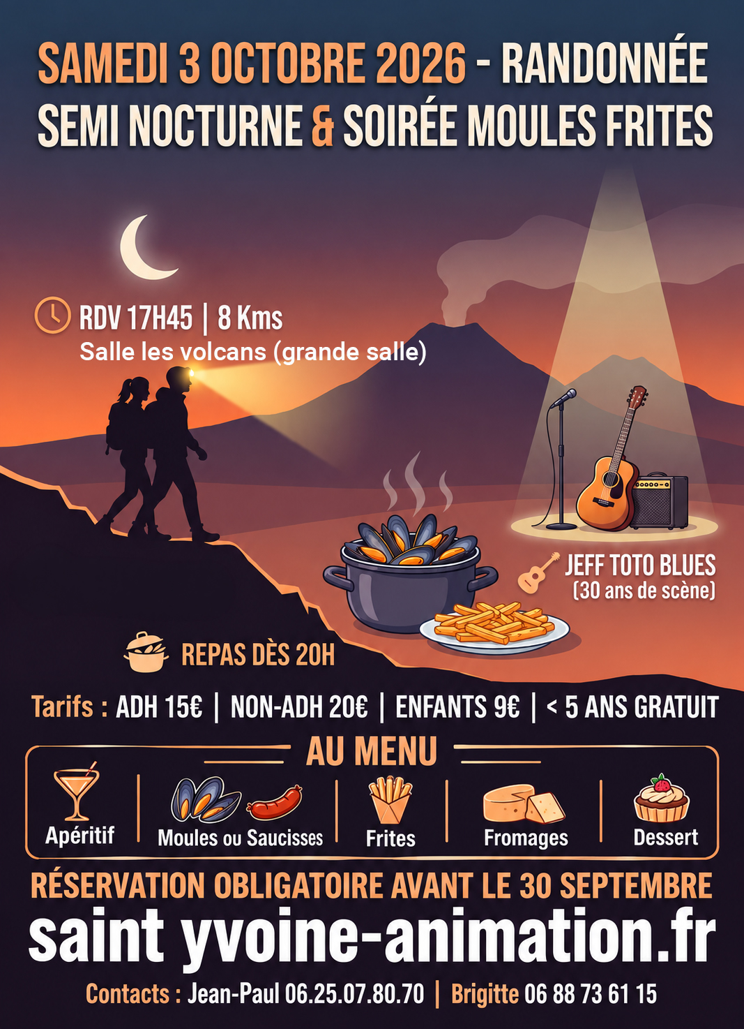 Rando semi nocture - moules frittes